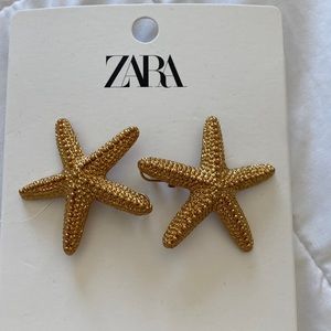Zara star fish earrings